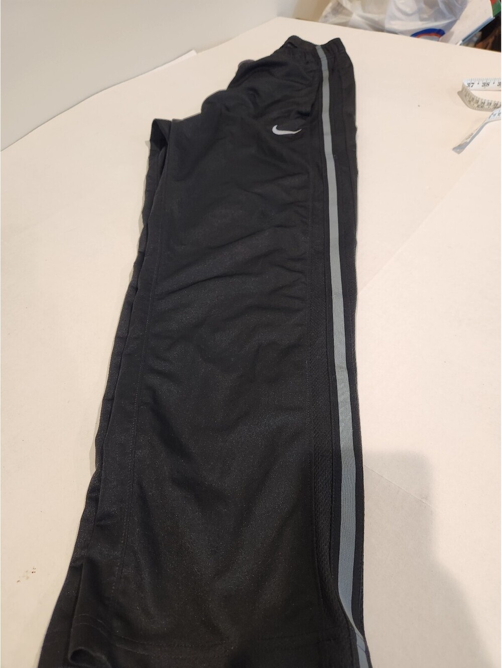 Nike Women's Running Shorts Black Gray Reflective Side Stripe Size Medium